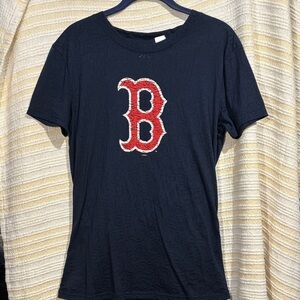 Boston Red Sox Women’s Graphic Tee | Navy B Logo | XL | Sport Concepts